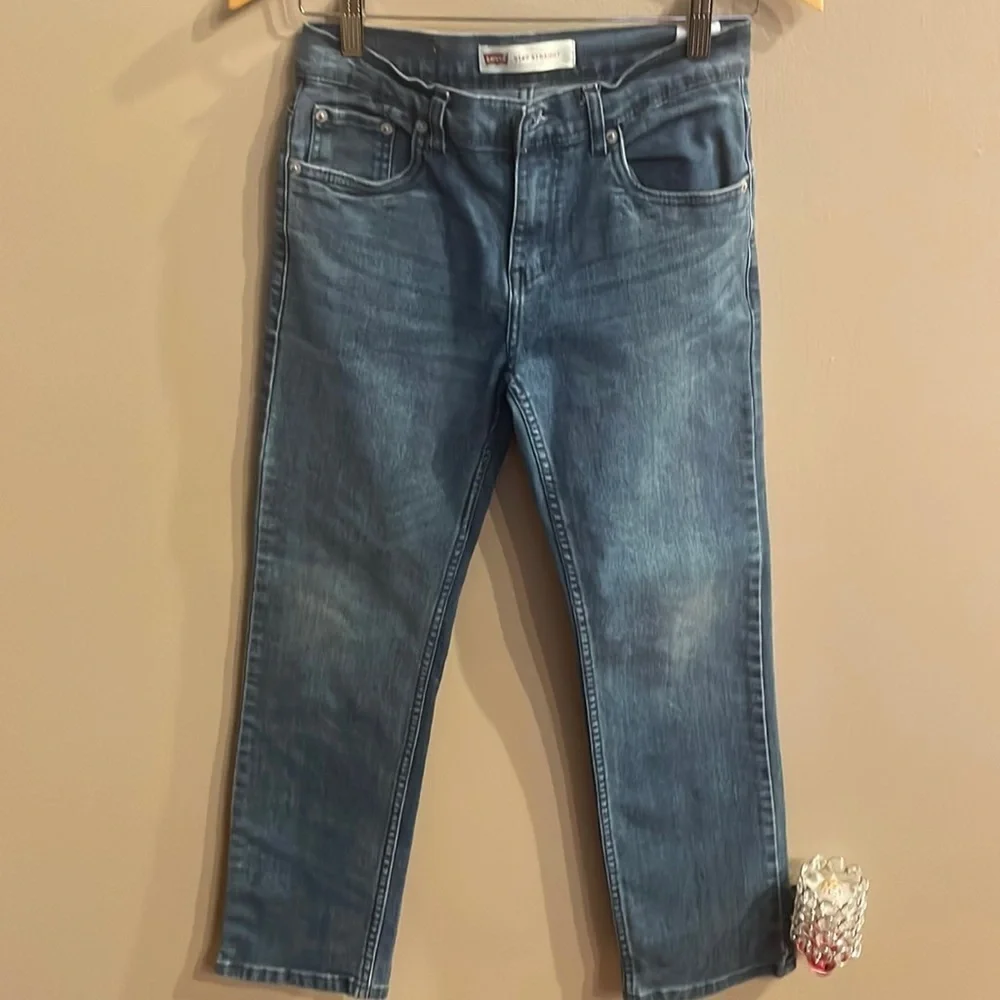LEVIS 514 Big Boys straight leg denim jeans with stretch size 14 reg 27W 27L